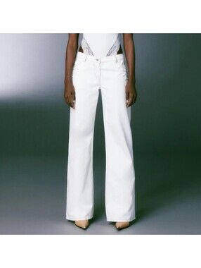 I.AM.GIA Low Rise Baggy Dylan Jeans White Size Medium Y2K Wide Leg Pants GUC